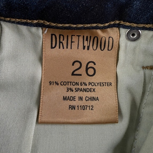 Driftwood Jeans Womens 26 Colette Embroidered Crop Straight Portofino Raw Edge - Picture 15 of 16